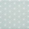 Baumwoll-Stoff "Geometrischer Stern" Polyester beschichtet Petrol