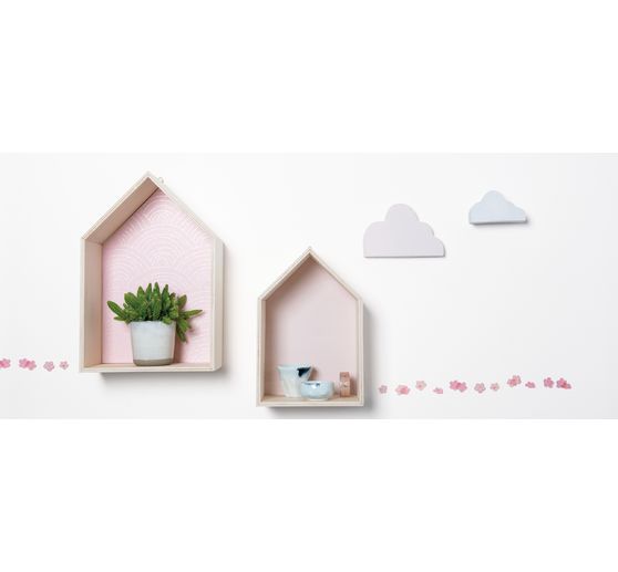 Holzregal "Haus", 2er-Set
