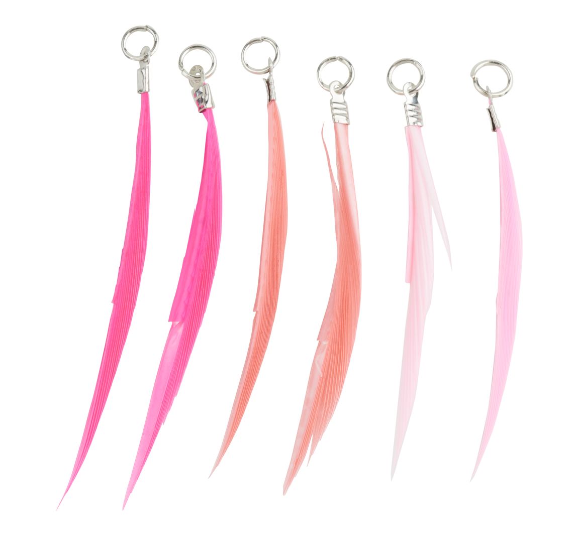Federn mit Öse - Pink-Mix