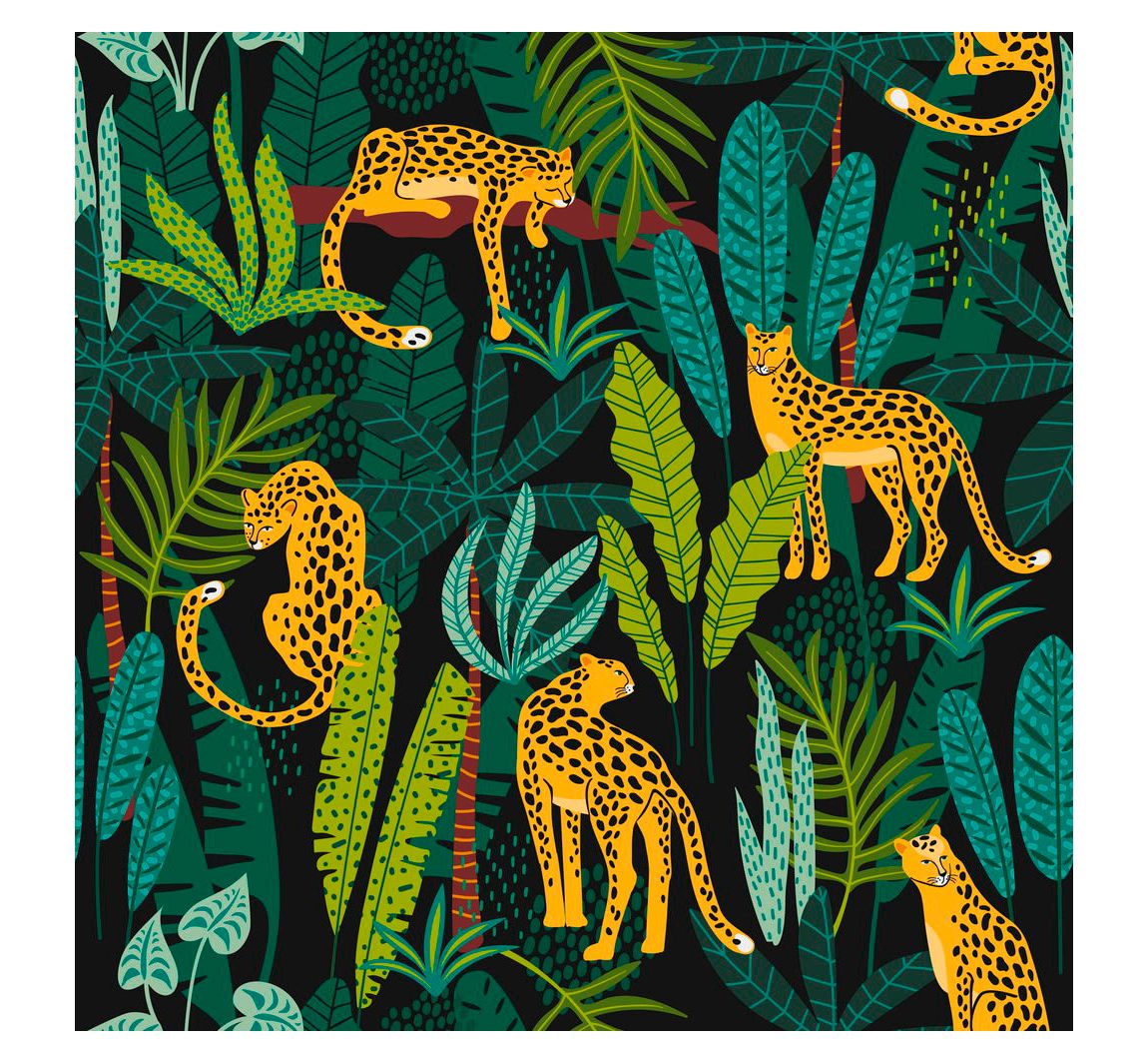 Serviette Leoparden - 5 Stück
