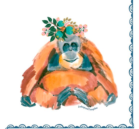 Serviette "Orang-Utan"