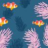 Serviette "Clownfische"