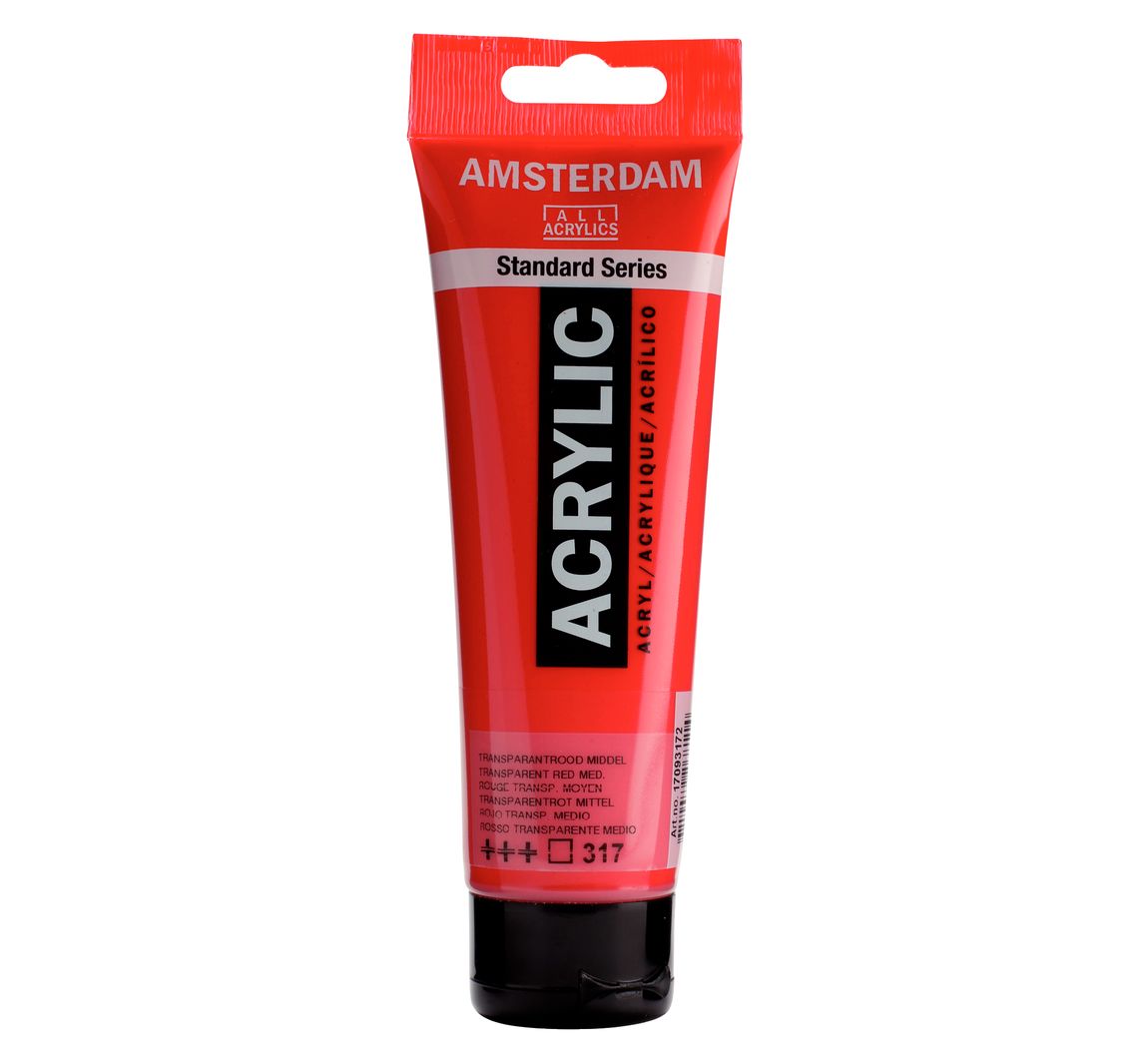 Talens AMSTERDAM Acrylfarbe - Transparentrot mittel