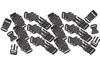 VBS Buckles / Click Fasteners, Black, 20 pcs.