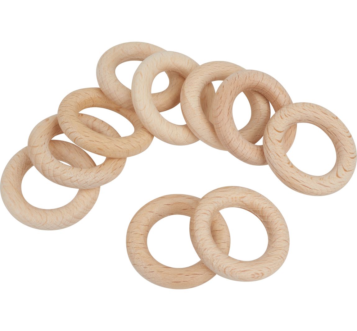 Holzringe - Ø 34 mm, 10 Stück