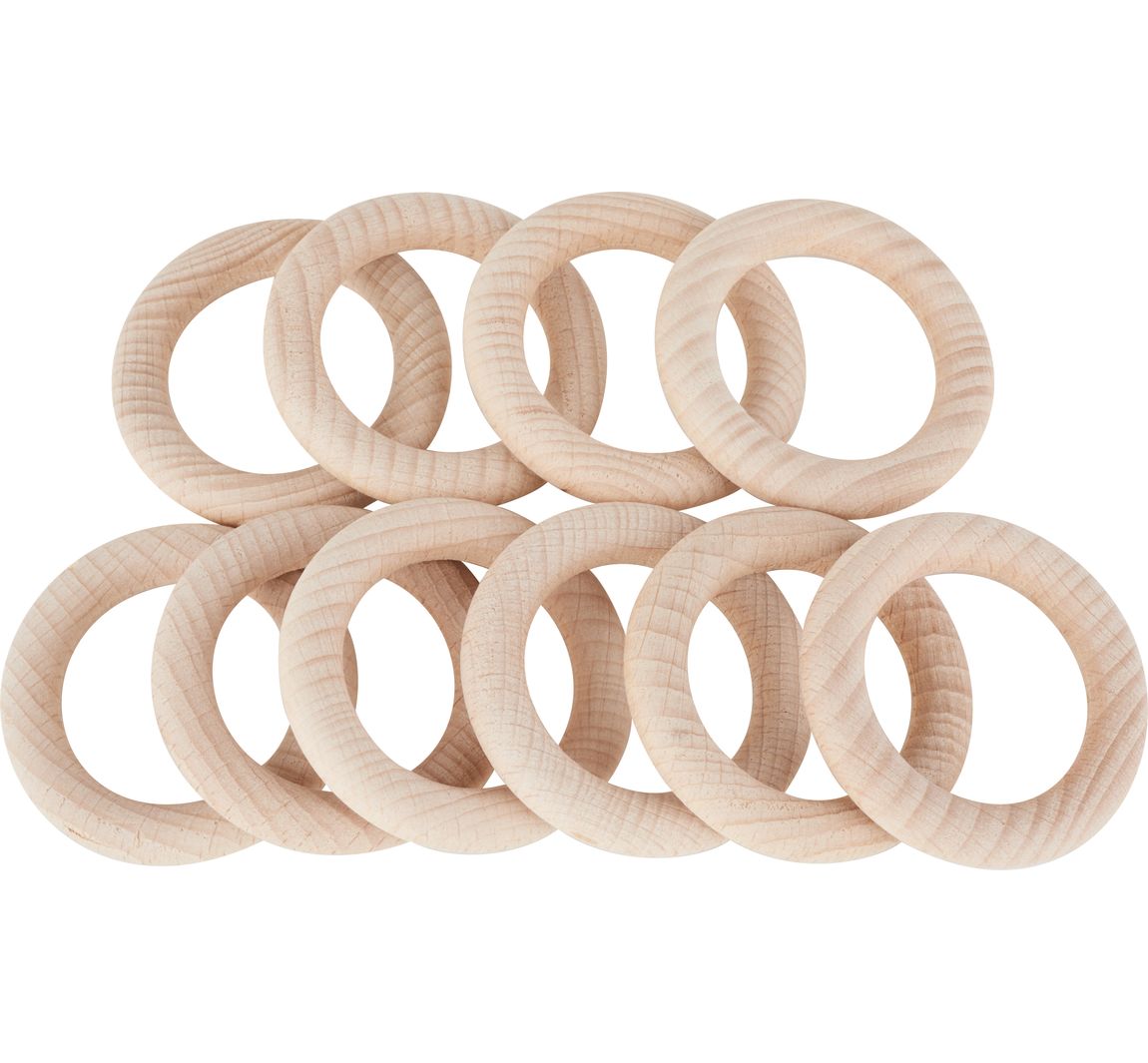 Holzringe - Ø 56 mm, 10 Stück