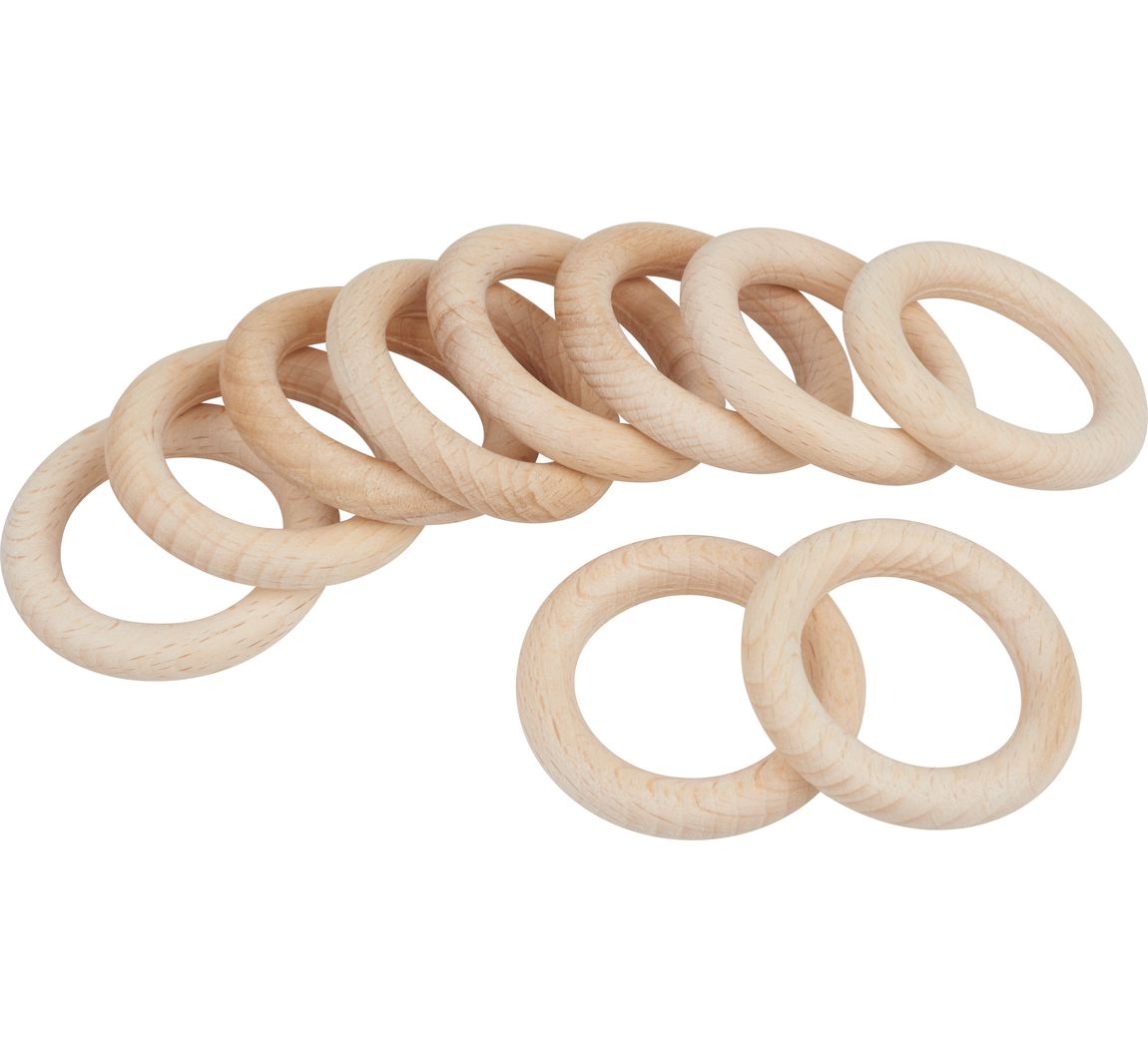 Holzringe - Ø 47 mm, 10 Stück