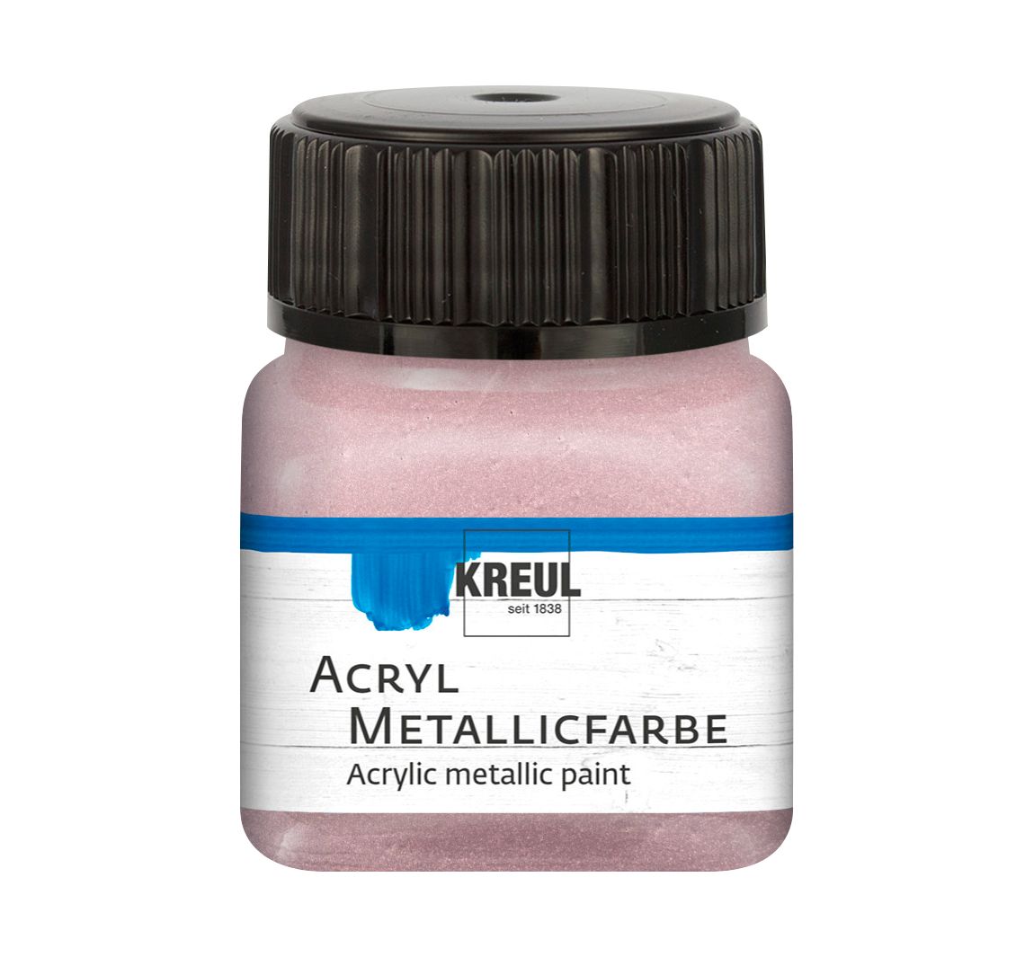 KREUL Acryl Metallicfarbe, 20 ml - Roségold