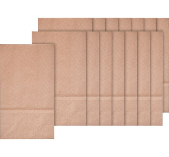 Papiertüten mit Blockboden aus Kraftpapier, 15 Stück