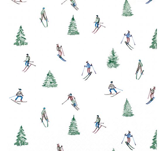 Serviette "Skifahren"