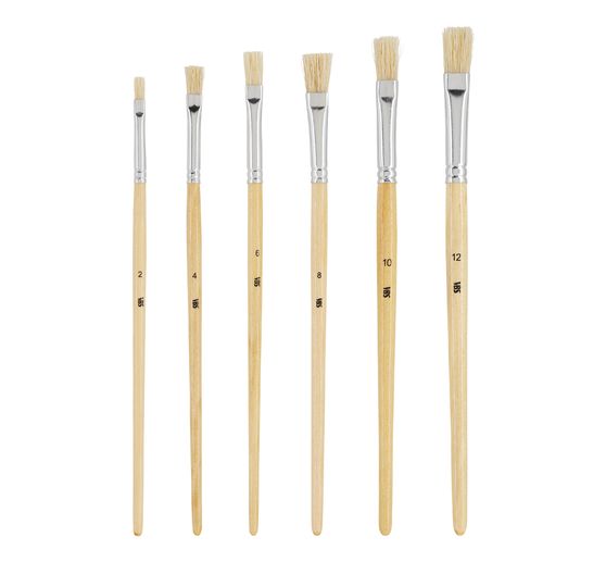 VBS Flachpinsel "NATURE", 6er-Set
