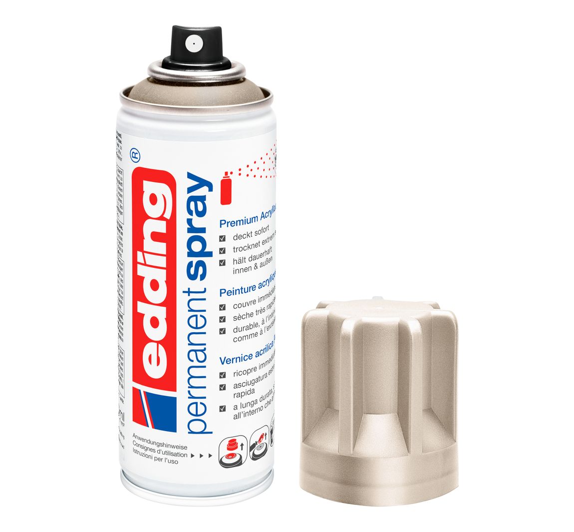 edding 5200 "Permanentspray", Seidenmatt - Champagner-Gold