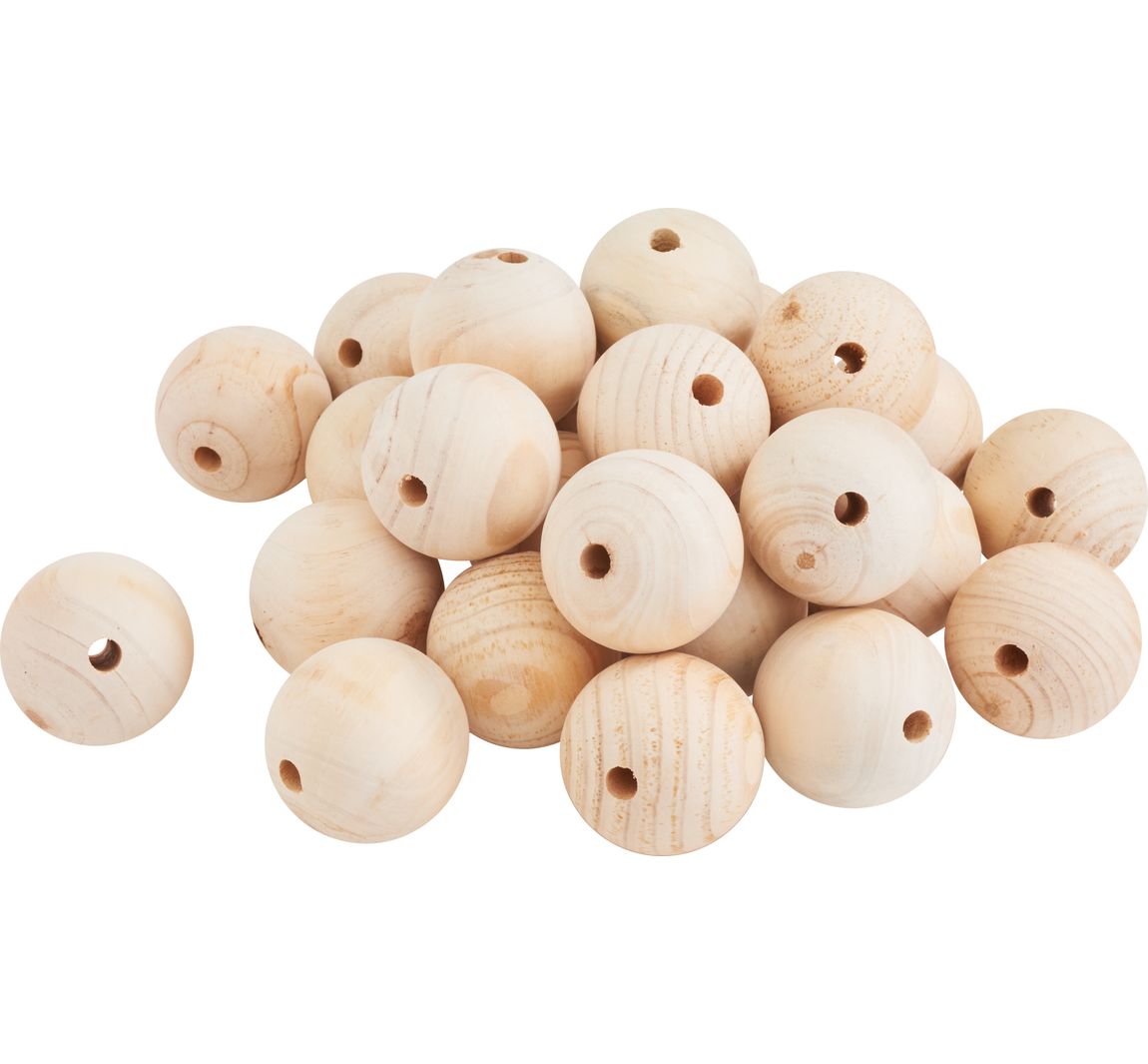 VBS Holzkugeln durchgebohrt - Ø 50 mm, 25 Stück