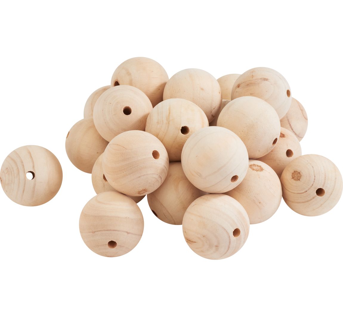 VBS Holzkugeln durchgebohrt - Ø 60 mm, 25 Stück