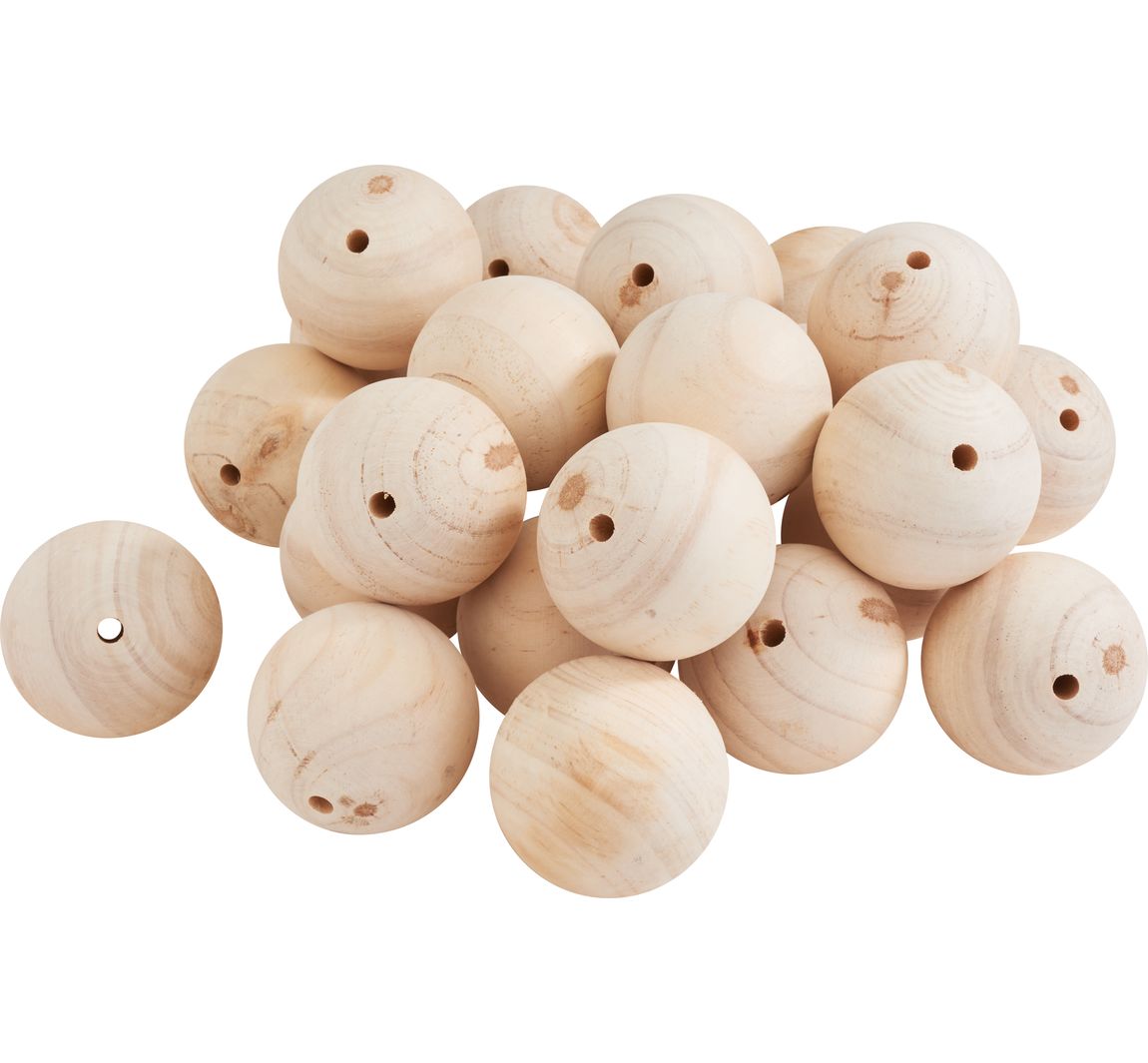 VBS Holzkugeln durchgebohrt - Ø 70 mm, 25 Stück