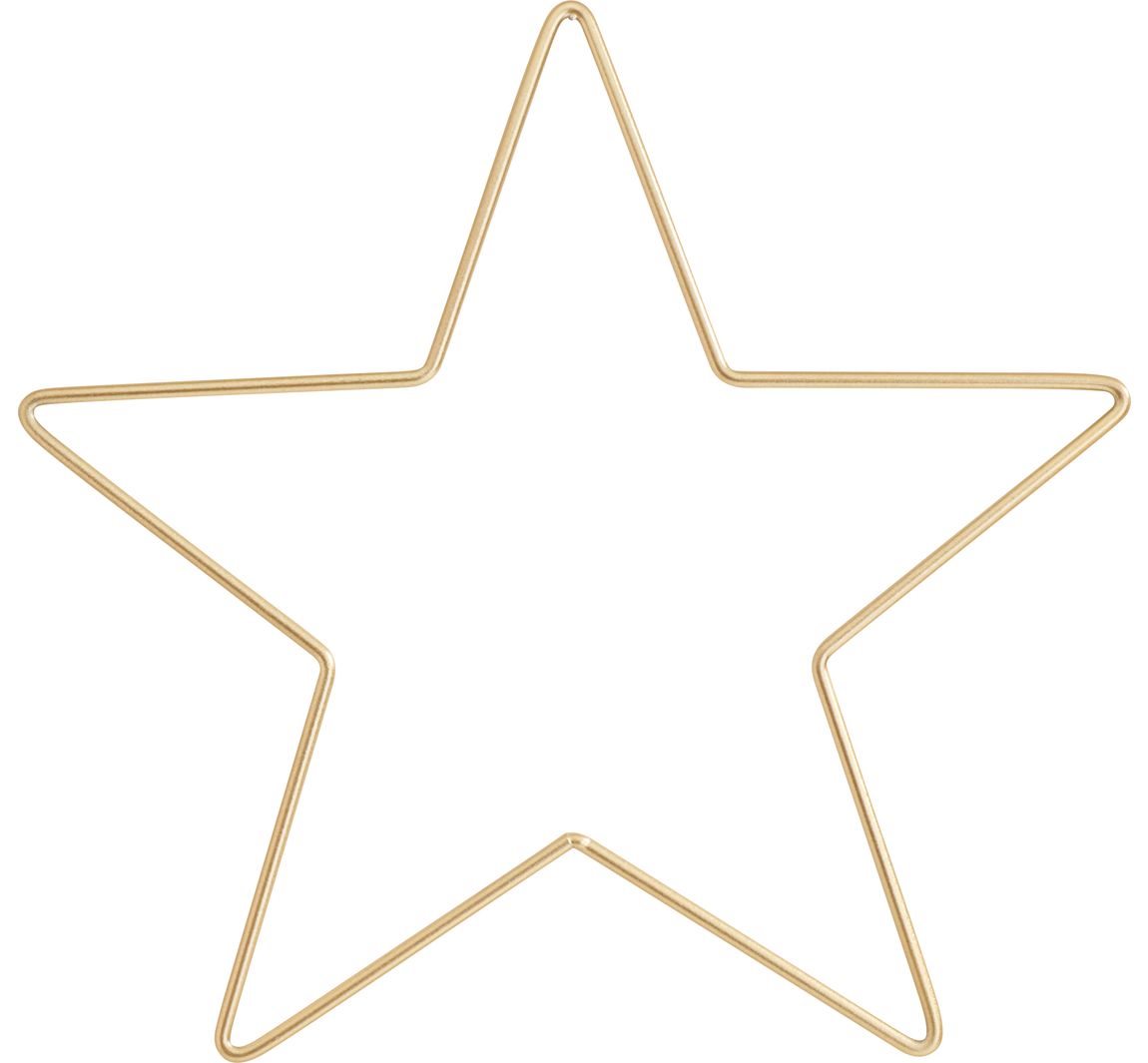 Metallring "Stern", Goldfarben - Ø 25 cm