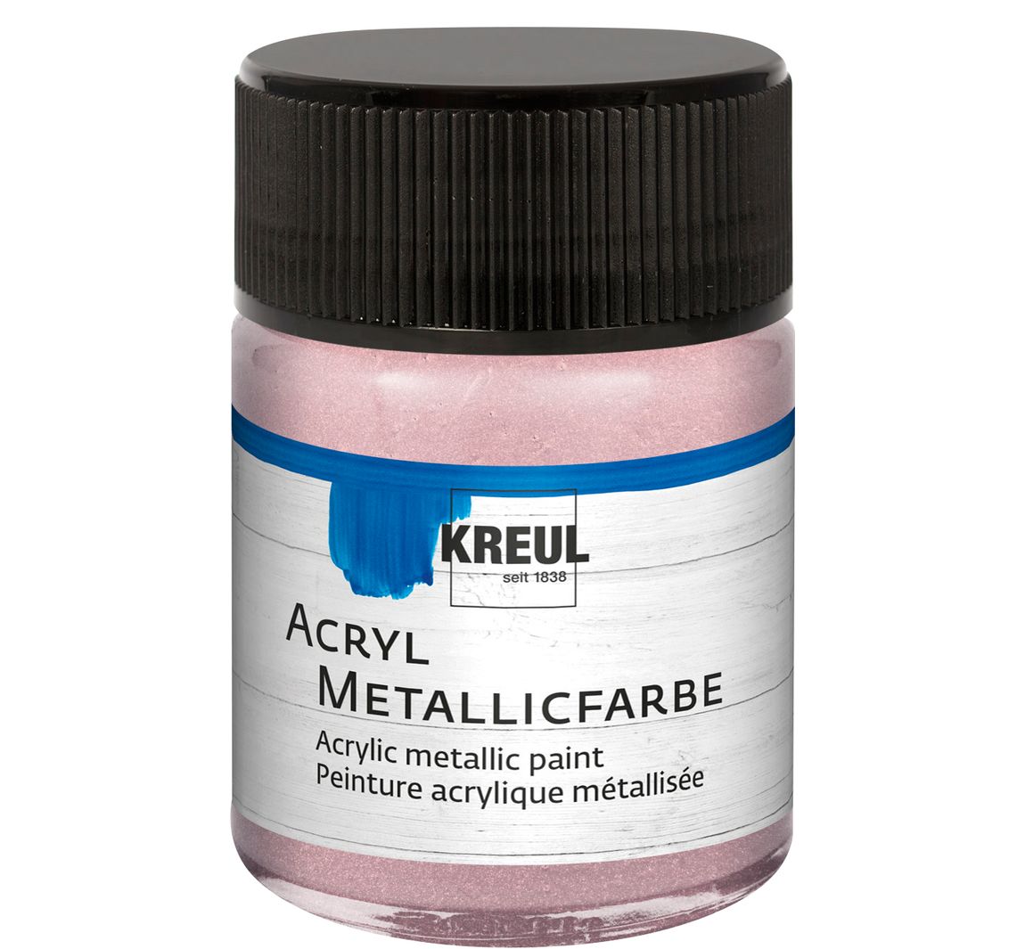 KREUL Acryl Metallicfarbe, 50 ml - Roségold
