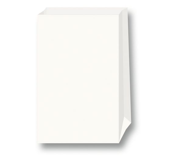 Papiertüten, Blockboden, weiß
