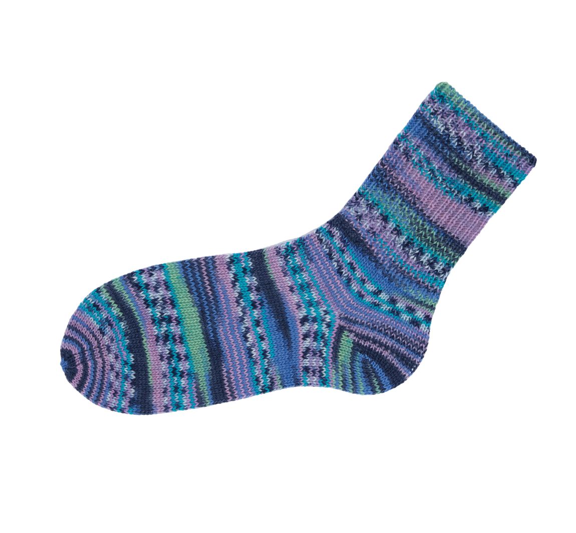 Gründl Hot Socks "Lazise" - Jeans/Schiefergrau/Lind/Seegrün/Flieder-Meliert