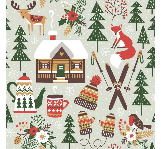 Serviette "Winter Utensilien"