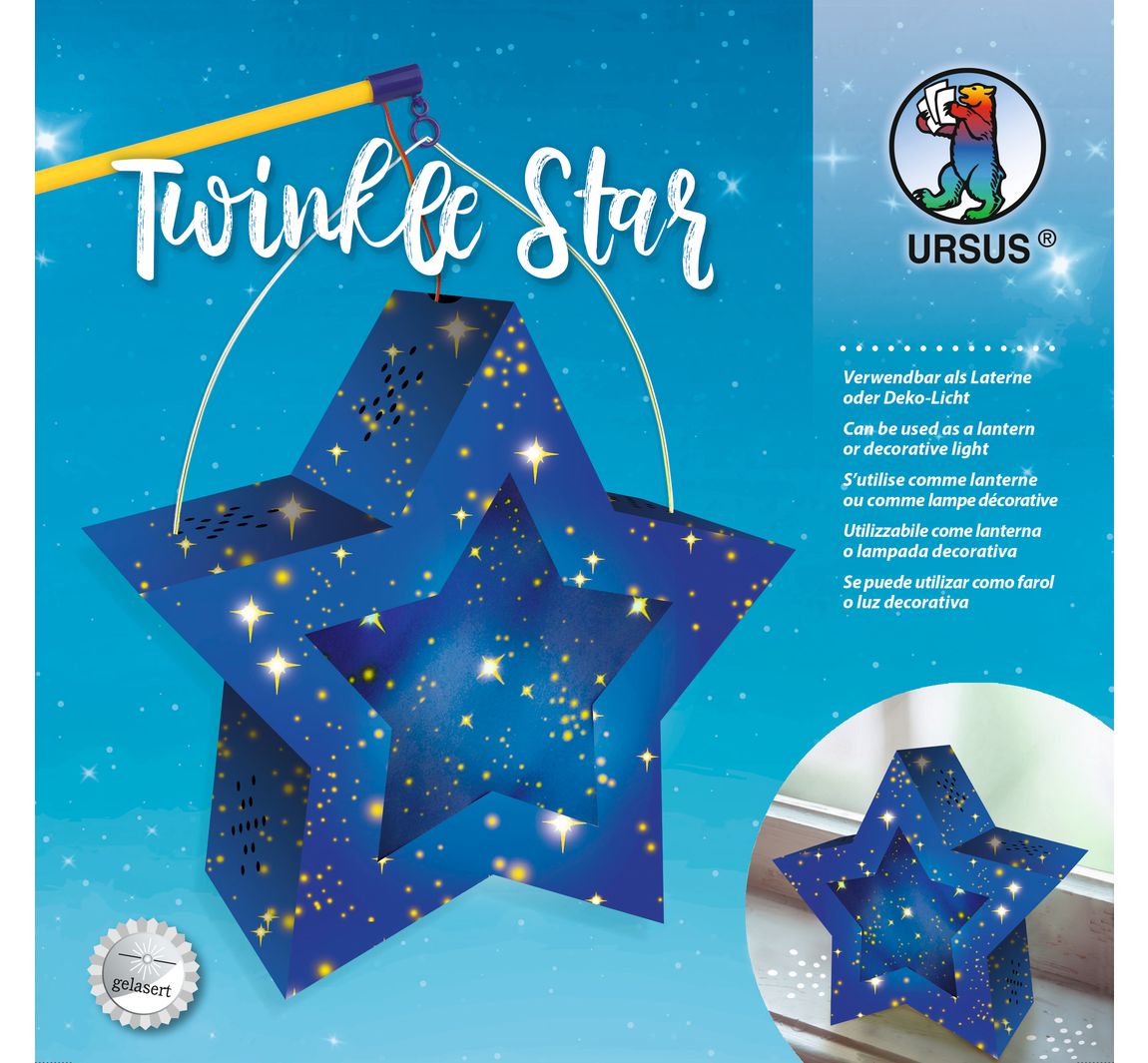 Laternen-Bastelset "Twinkle Star" - Sternenhimmel
