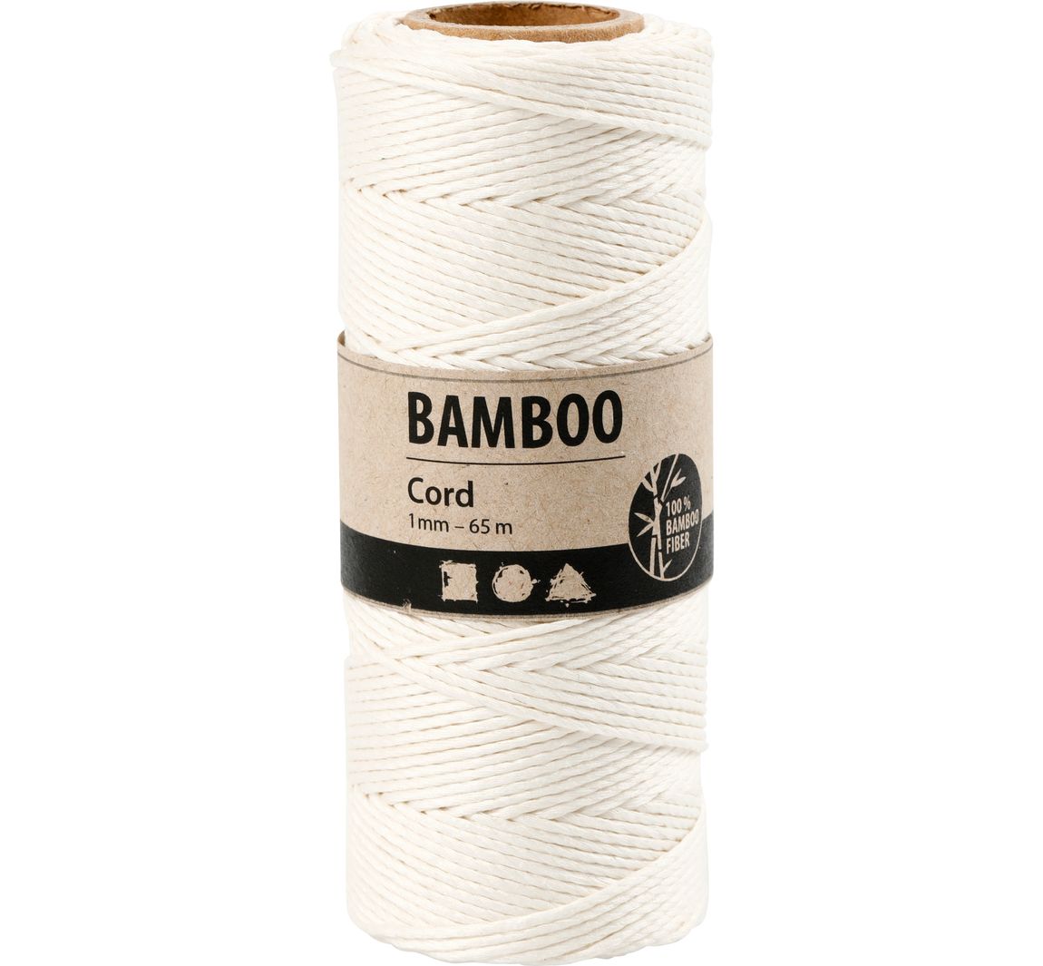 Bambuskordel - Weiß