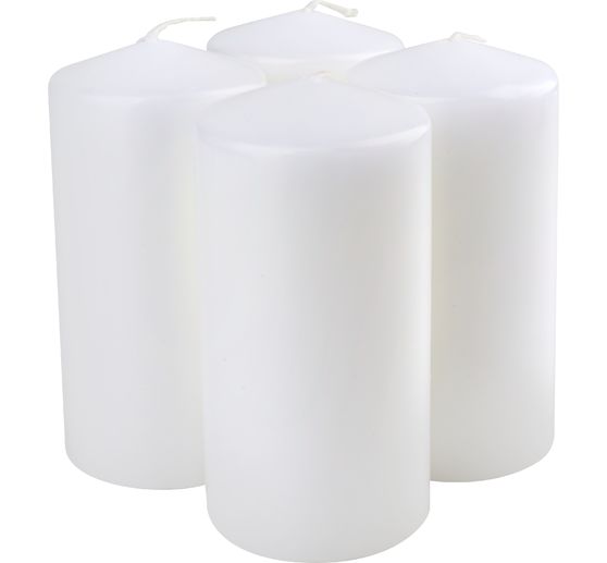 Stumpenkerze, getaucht, 4er-Pack