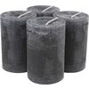Marble Kerze, durchgefärbt, 4er-Pack Grau