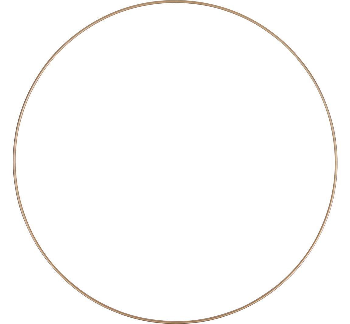 Metallring "Kreis", Goldfarben - Ø 45 cm