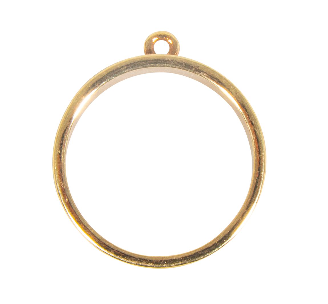 Schmuck-Metallfassung "Rund" - Gold