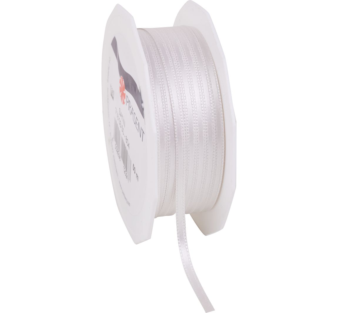 Satinband "Uni", 3 mm - Elfenbein