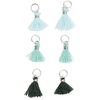 Mini tassels with eyelet Turquoise-Mix