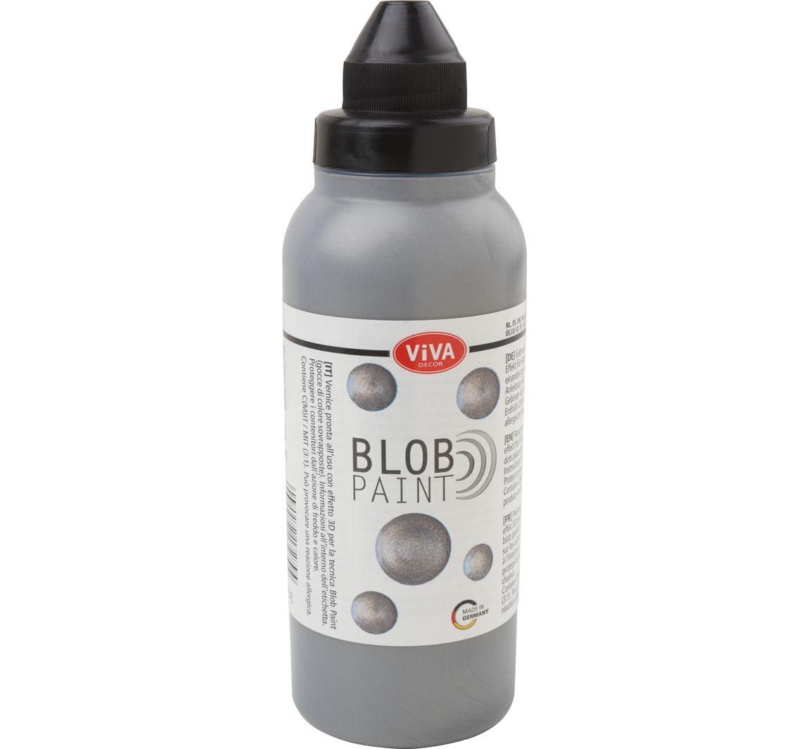 Viva Decor Blob Paint, 280 ml, Metallic/Glitter - Stahl-Metallic