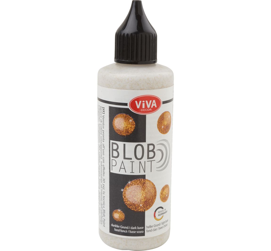 Viva Decor Blob Paint, 90 ml, Metallic/Glitter - Gold-Glitter