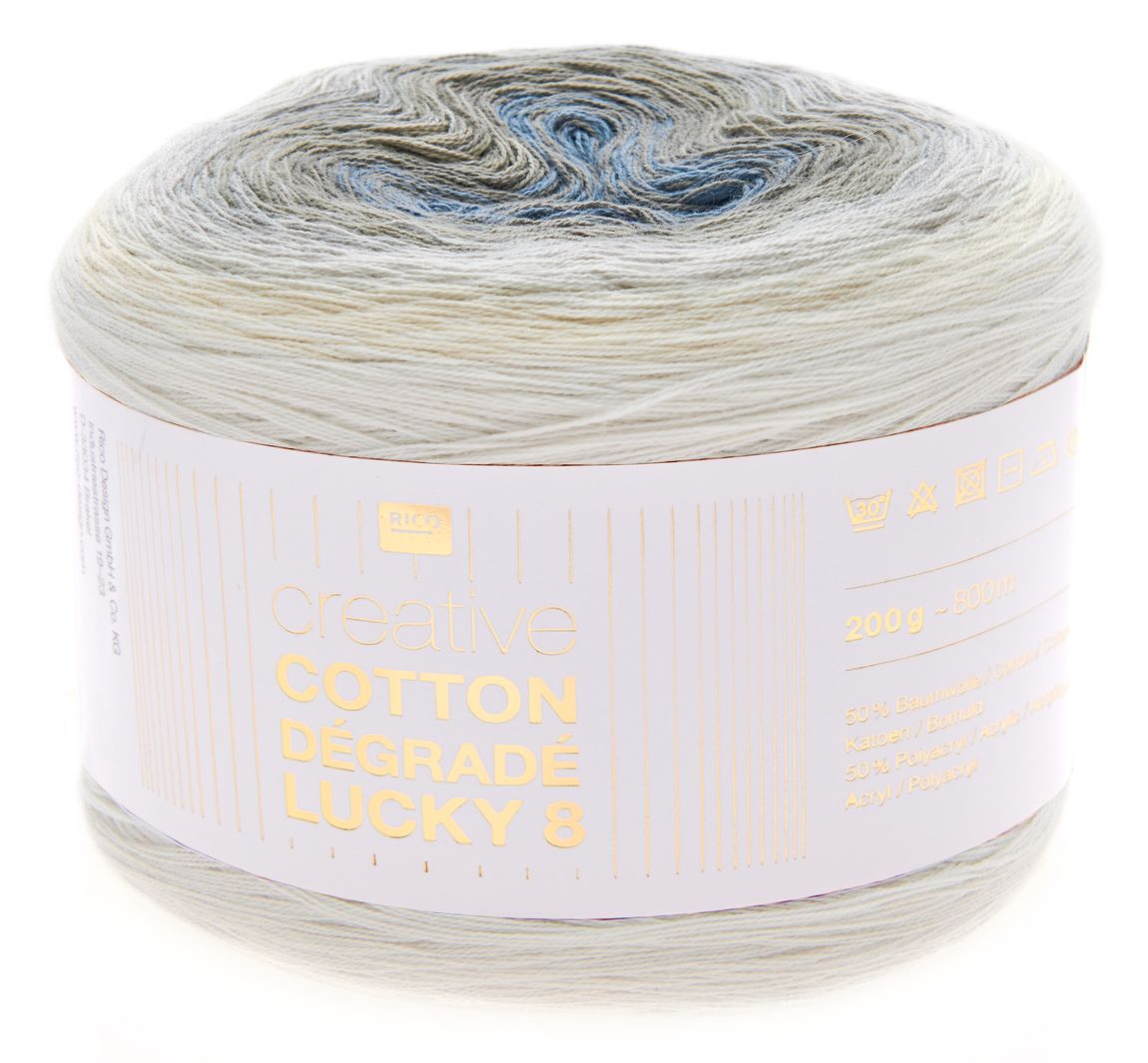 Rico Design Creative Cotton Dégradé Lucky 8 - Farbe 001