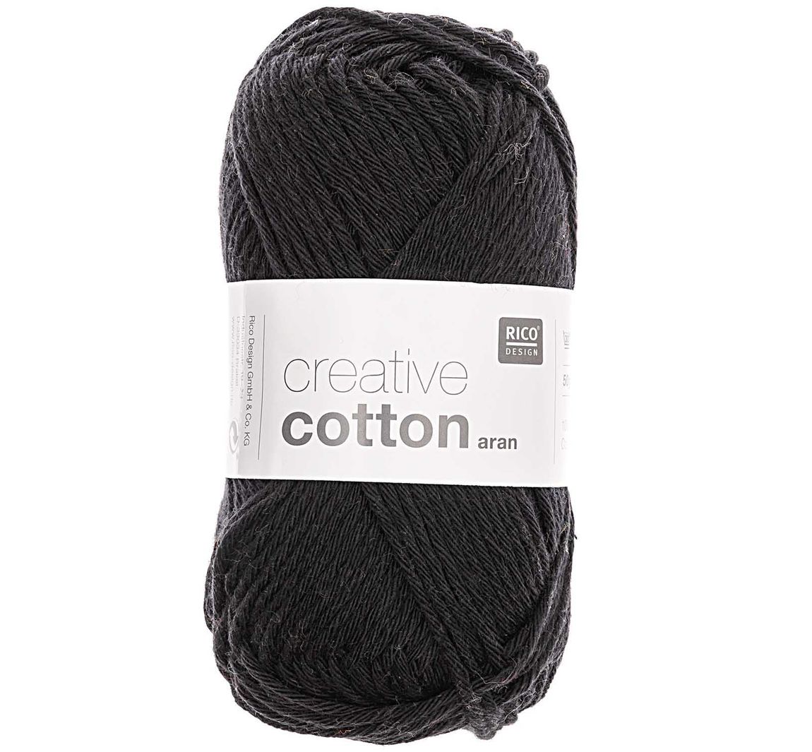 Rico Design Creative Cotton aran - Schwarz