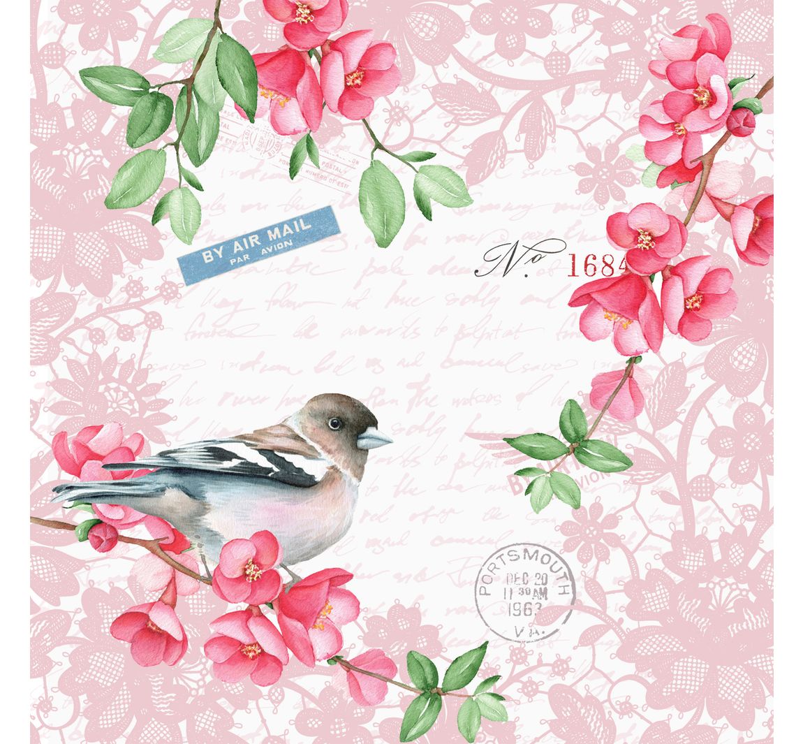 Serviette "Frühlingsromantik" - 20 Stück