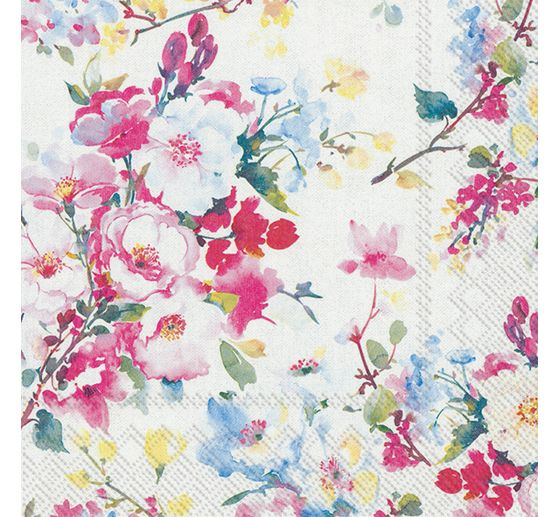 Serviette "Aquarellblumen"