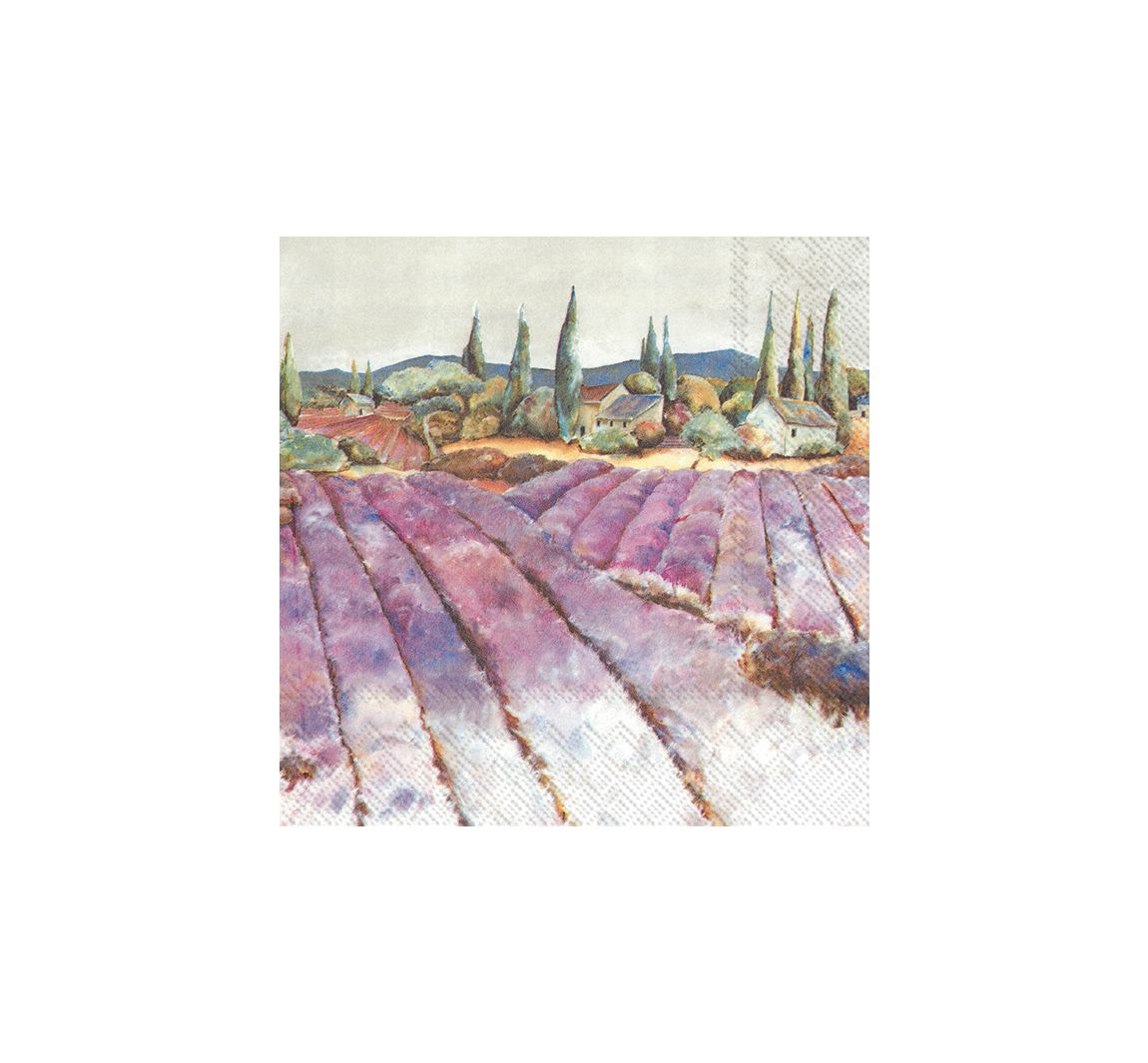 Serviette Lavendellandschaft - 5 Stück