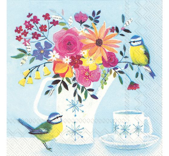 Napkin "Jug with flowers"