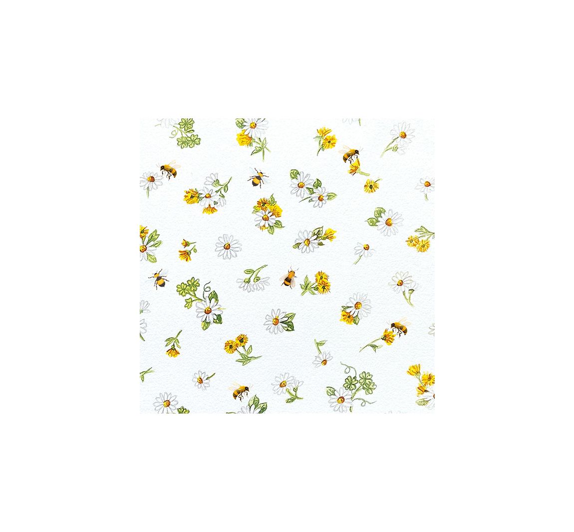 Serviette "Gänseblümchen und Bienen" - 20 Stück