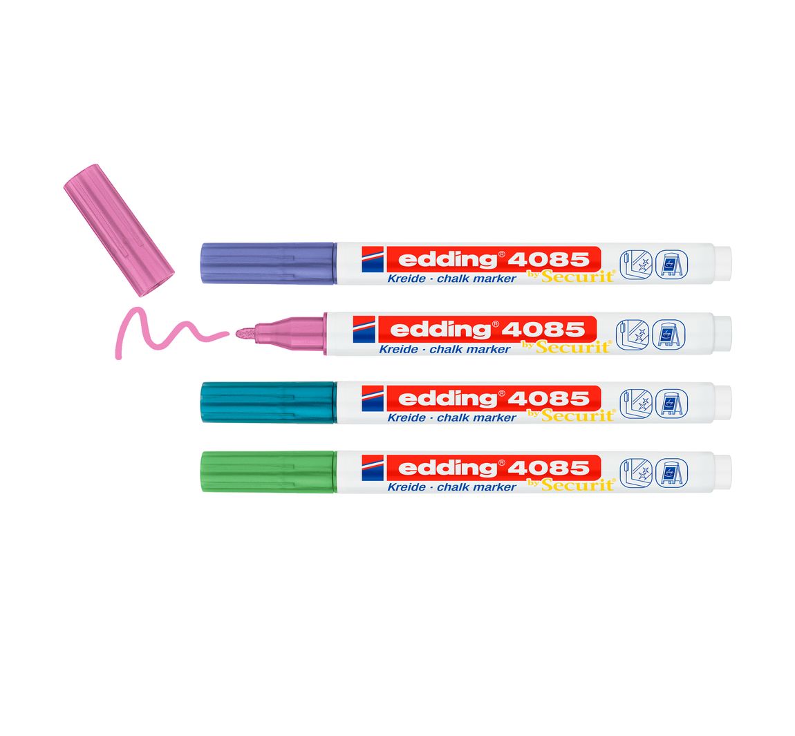 edding 4085 Kreidemarker 4er-Set - Metallic