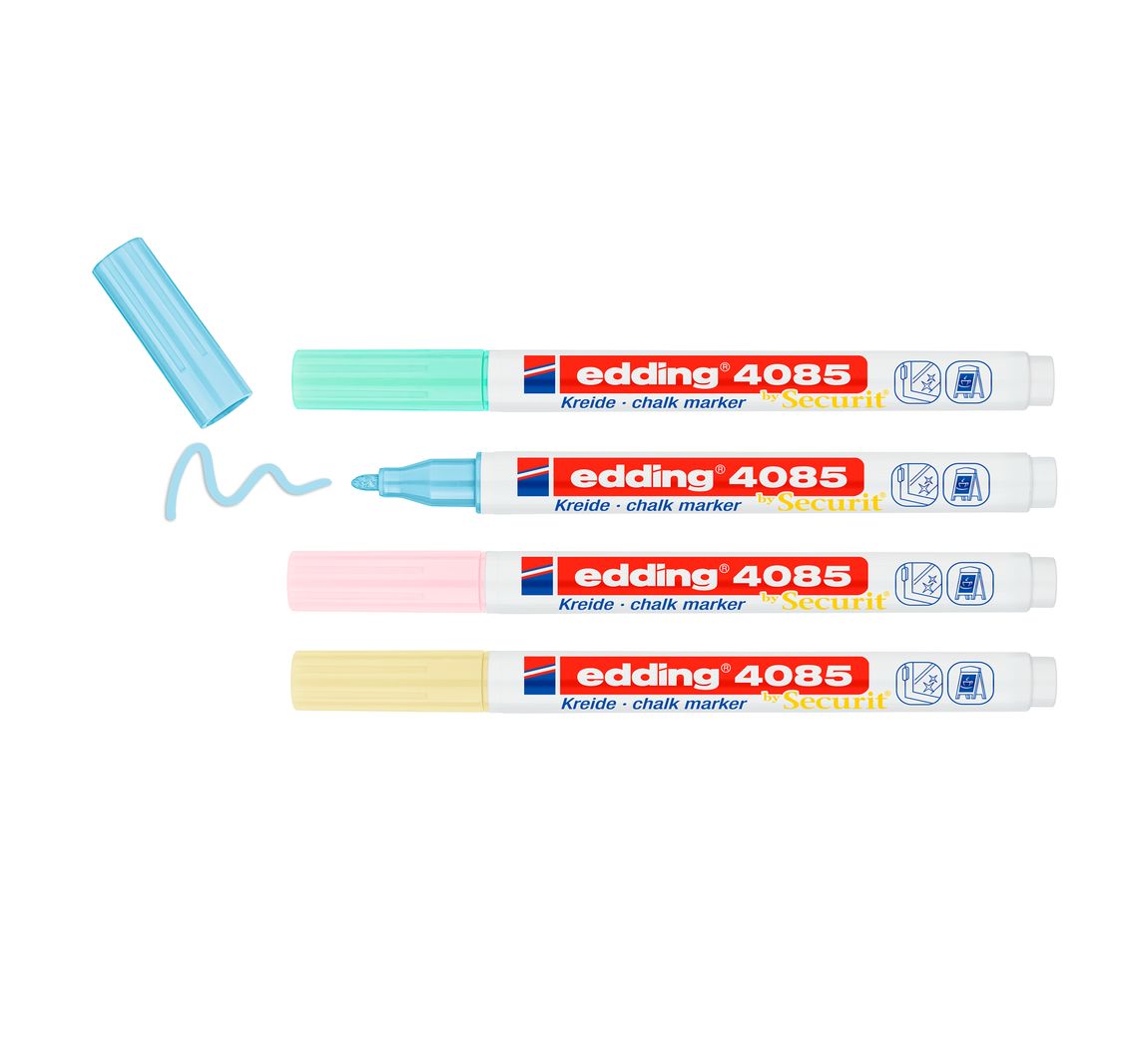 edding 4085 Kreidemarker 4er-Set - Pastell