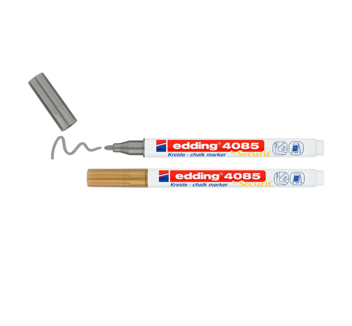 edding 4085 Kreidemarker 2er-set - Gold/Silber