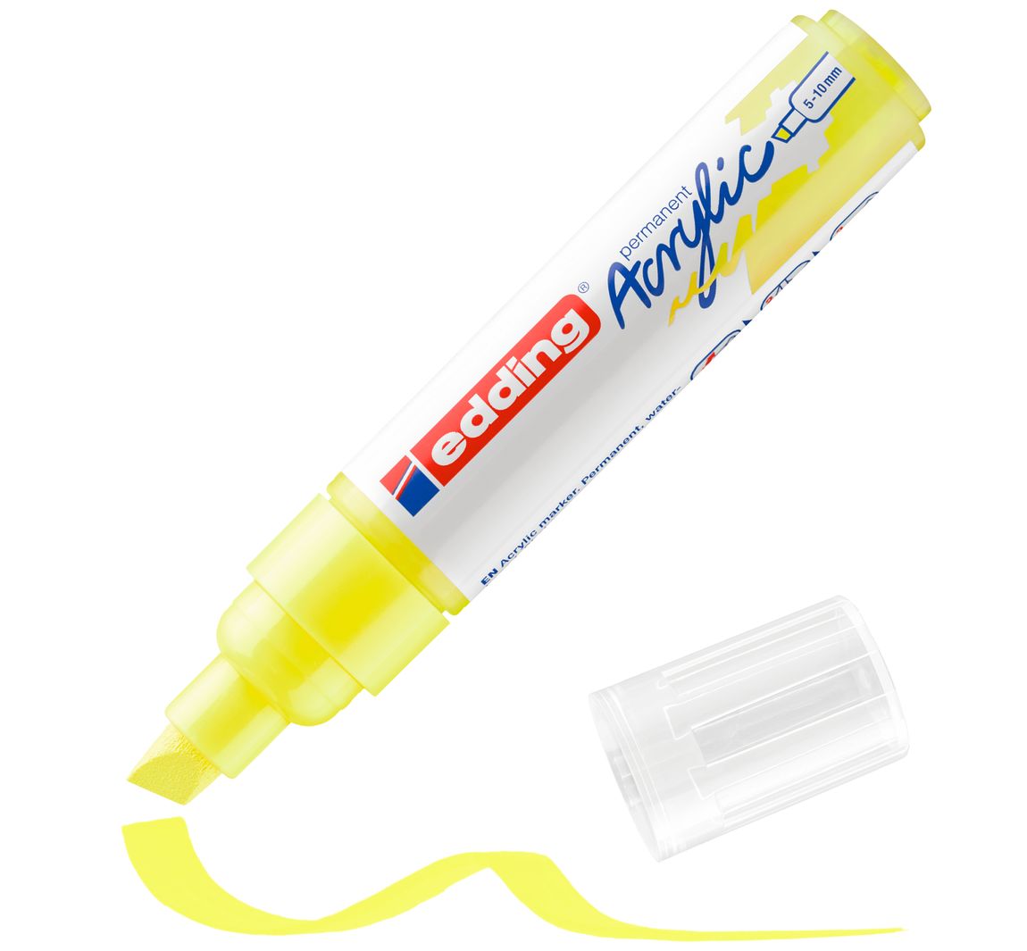 edding 5000 Acrylic "Acrylmarker - Breit" - Neon-Gelb