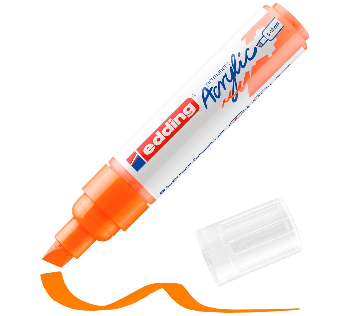 edding 5000 Acrylic "Acrylmarker - Breit" - Neon-Orange