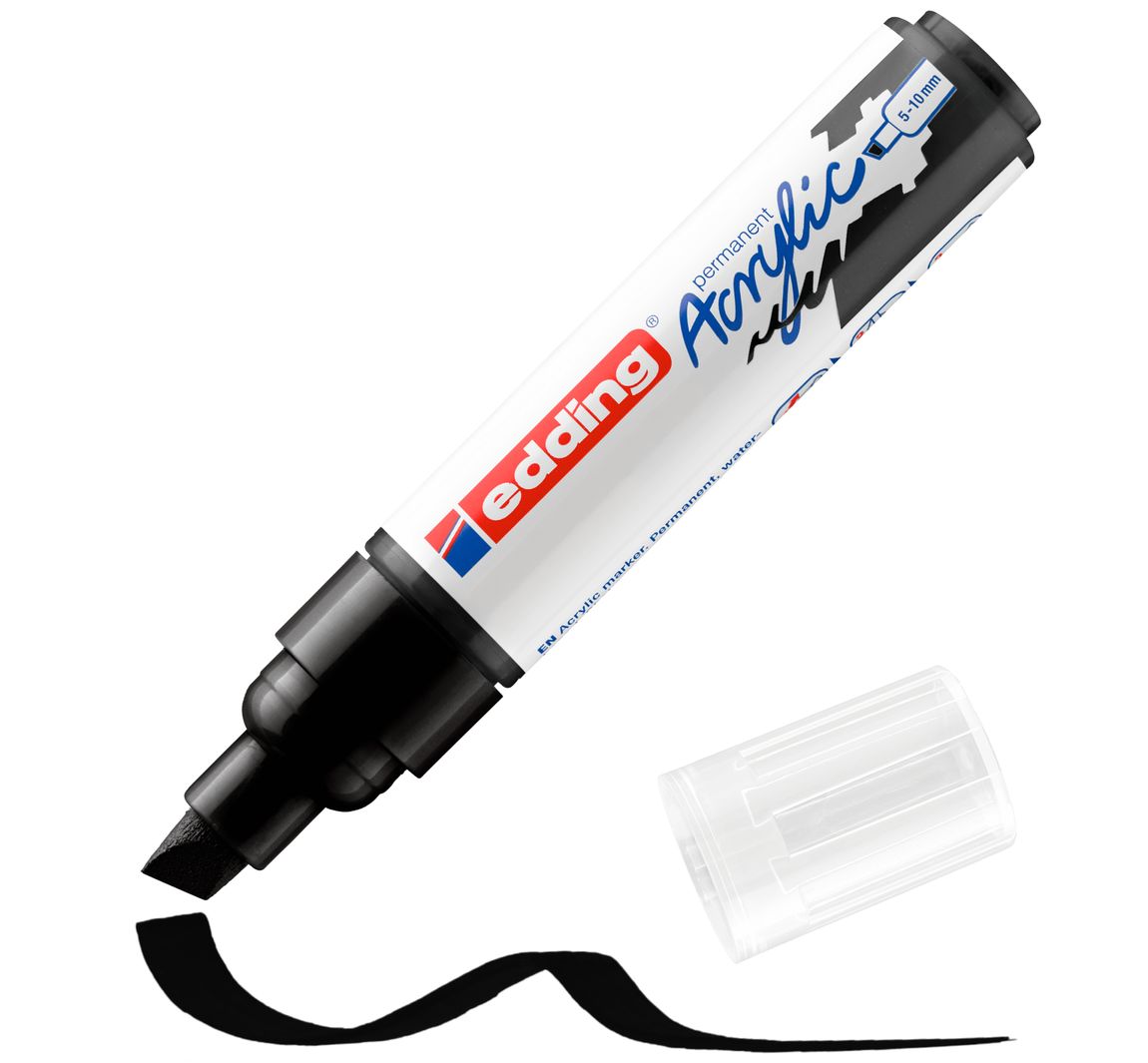 edding 5000 Acrylic "Acrylmarker - Breit" - Schwarz