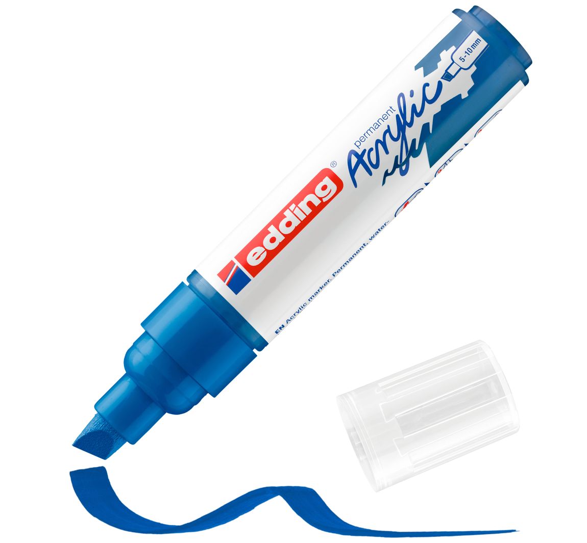 edding 5000 Acrylic "Acrylmarker - Breit" - Enzianblau
