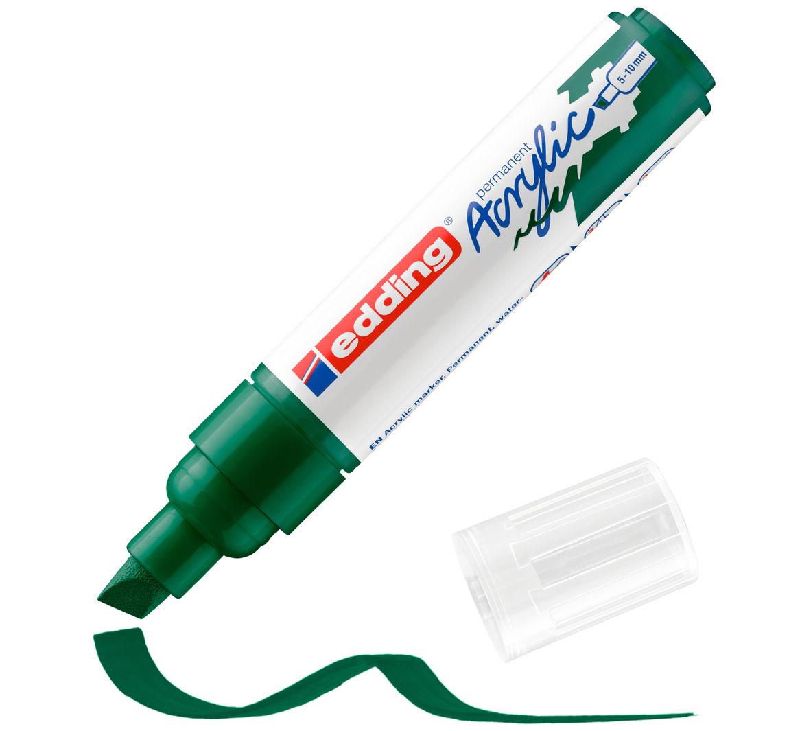 edding 5000 Acrylic "Acrylmarker - Breit" - Moosgrün