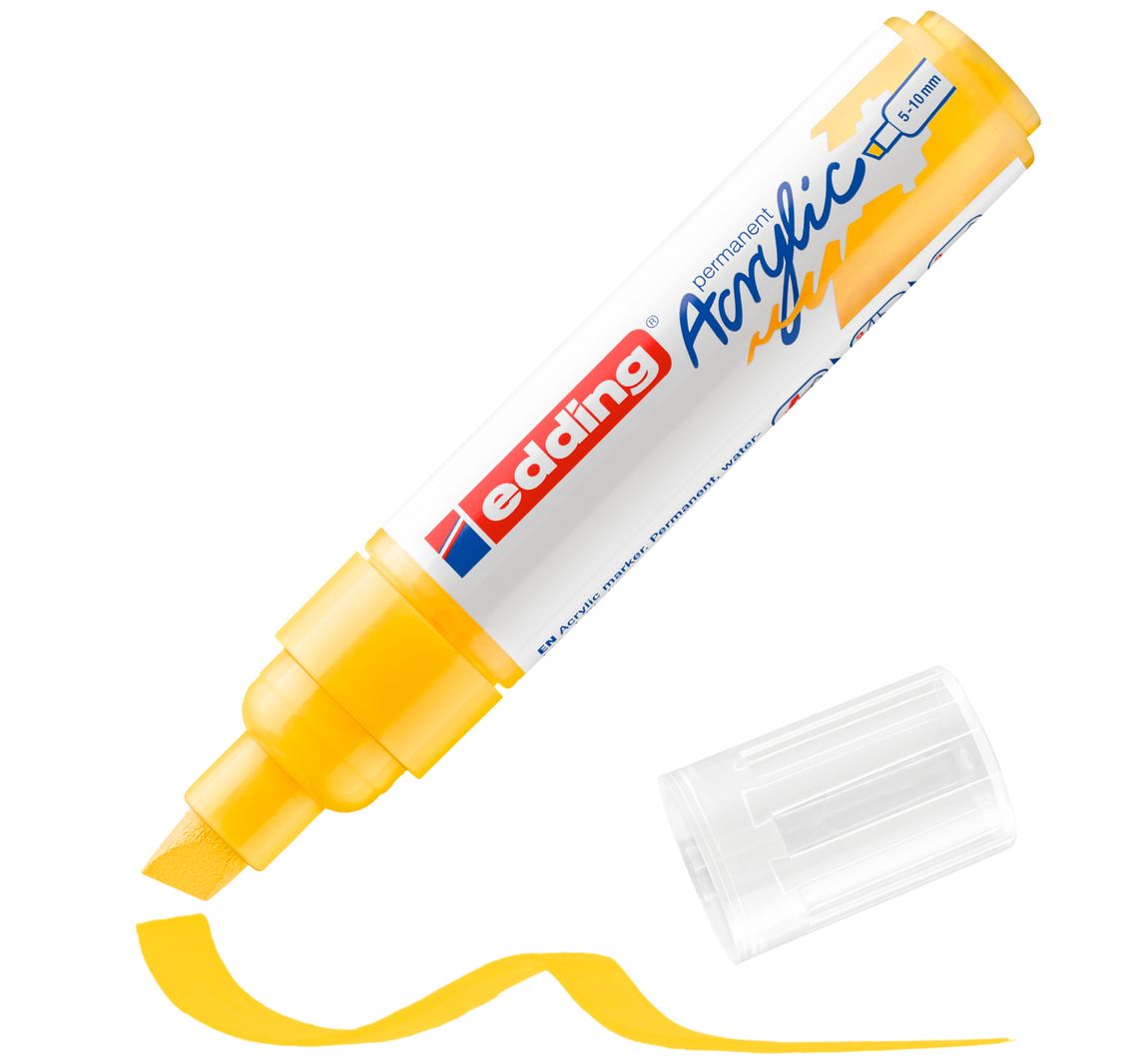edding 5000 Acrylic "Acrylmarker - Breit" - Verkehrsgelb